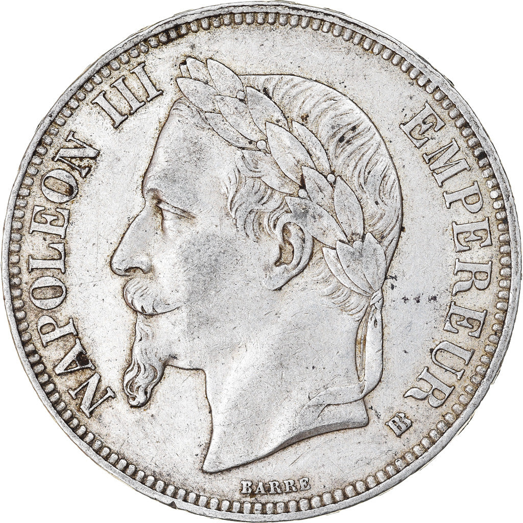 Coin, France, Napoléon III, 5 Francs, 1869, Strasbourg, EF(40-45), Silver