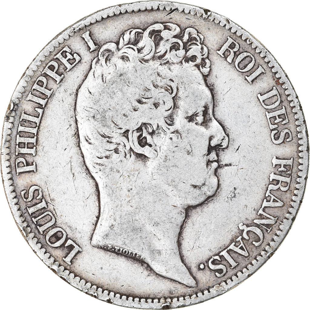 Coin, France, Louis-Philippe, 5 Francs, 1831, Lyon, VF(30-35), Silver, KM:735.4