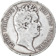 Coin, France, Louis-Philippe, 5 Francs, 1831, Lyon, VF(30-35), Silver, KM:735.4