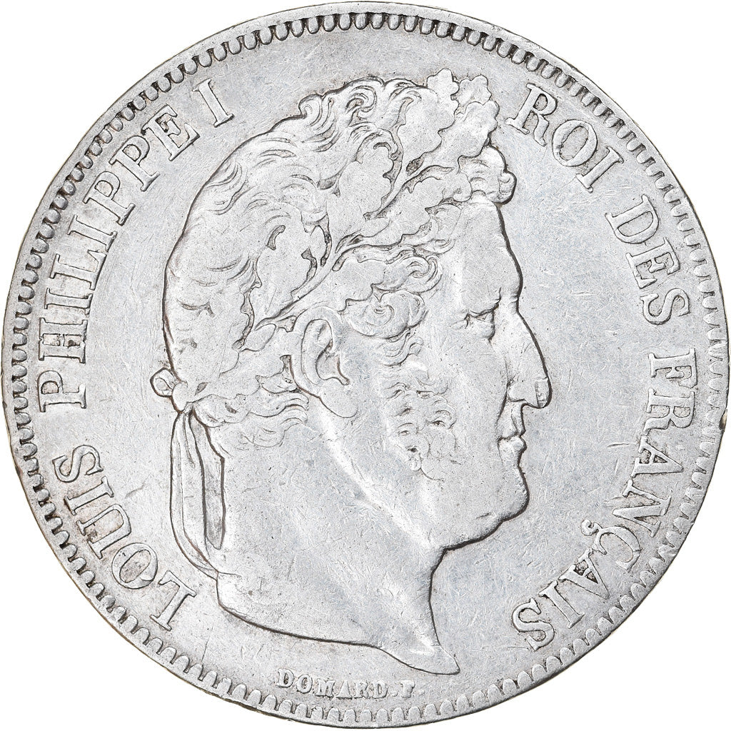 Münze, Frankreich, Louis-Philippe, 5 Francs, 1839, Bordeaux, S+, Silber