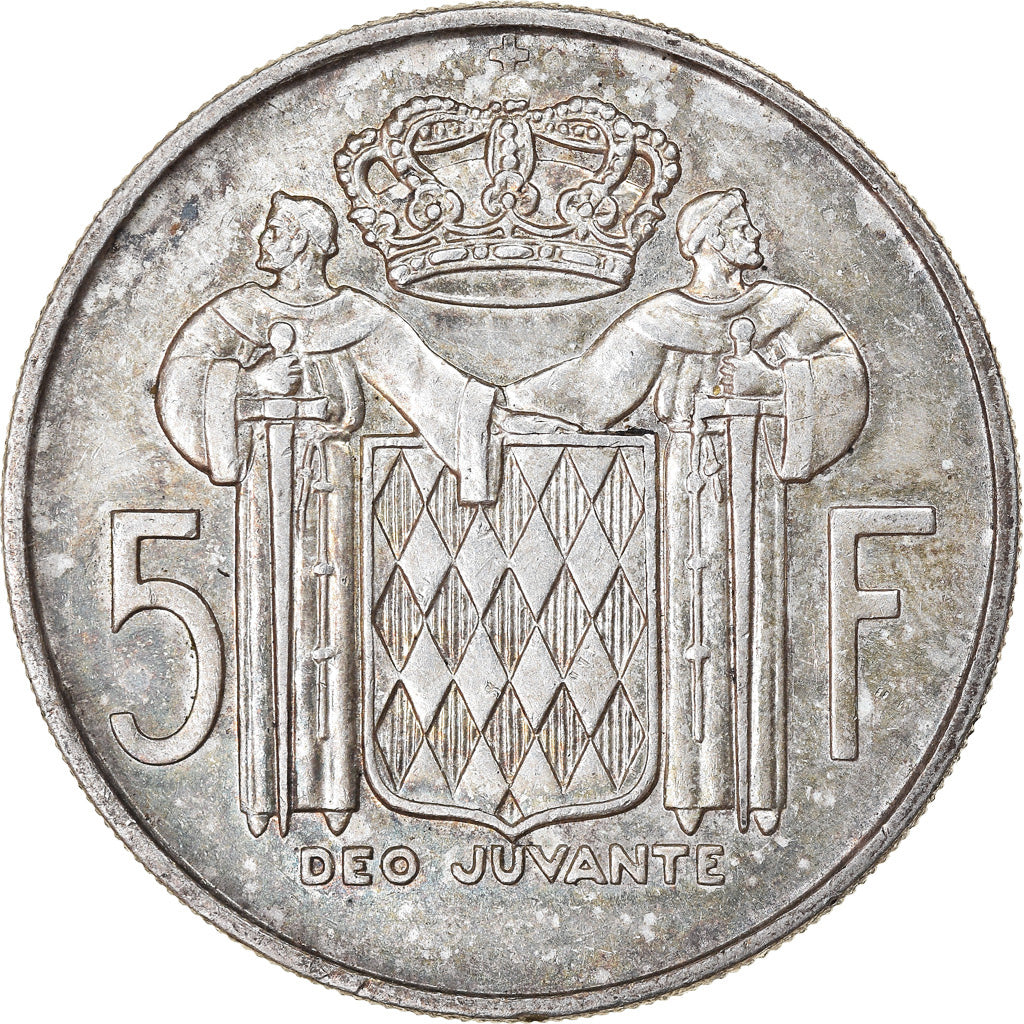 Münze, Monaco, Rainier III, 5 Francs, 1966, VZ, Silber, KM:141, Gadoury:MC 152