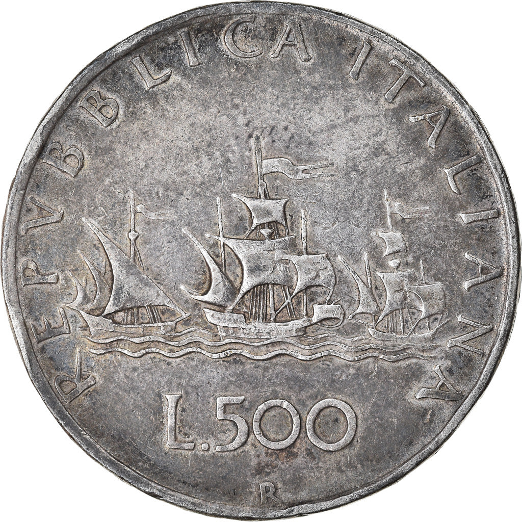 Coin, Italy, 500 Lire, 1960, Rome, VF(30-35), Silver, KM:98