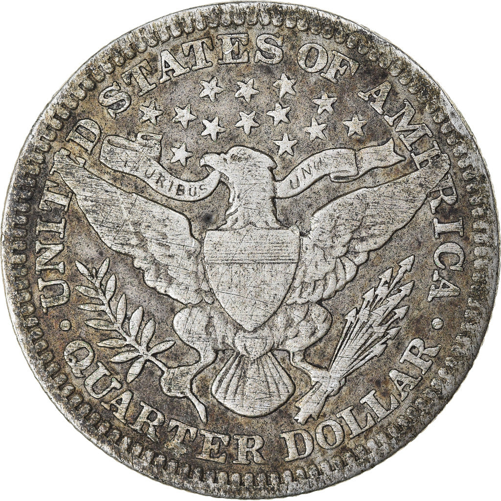 Coin, United States, Barber Quarter, Quarter, 1909, U.S. Mint, Philadelphia