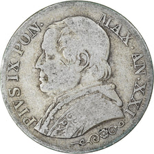 Moneta, STATI ITALIANI, PAPAL STATES, Pius IX, Lira, 1867, Roma, MB, Argento