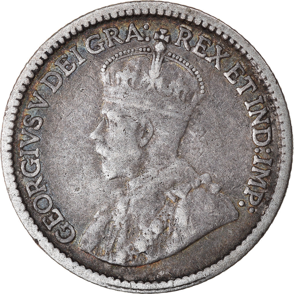 Moneta, Canada, George V, 5 Cents, 1913, Royal Canadian Mint, Ottawa, MB+