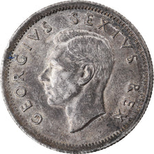 Coin, South Africa, George VI, 6 Pence, 1950, MS(60-62), Silver, KM:36.1