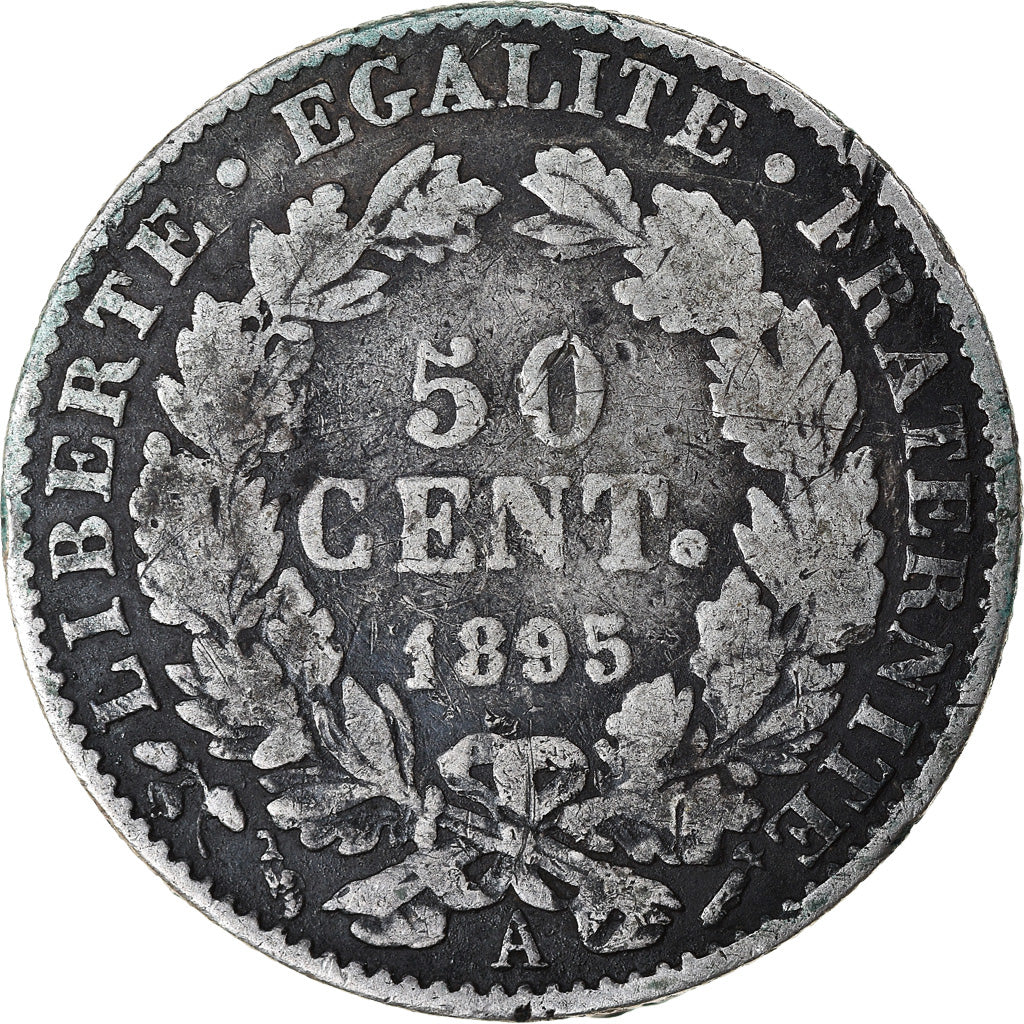 Coin, France, Cérès, 50 Centimes, 1895, Paris, VF(30-35), Silver, KM:834.1