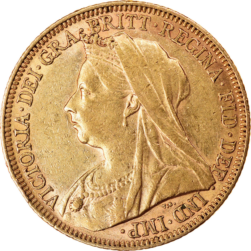 Moneda, Australia, Victoria, Sovereign, 1896, Melbourne, MBC+, Oro, KM:13