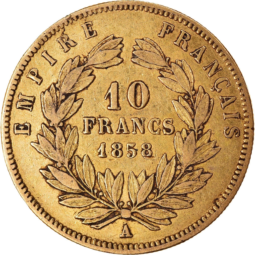 Münze, Frankreich, Napoleon III, Napoléon III, 10 Francs, 1858, Paris, S+