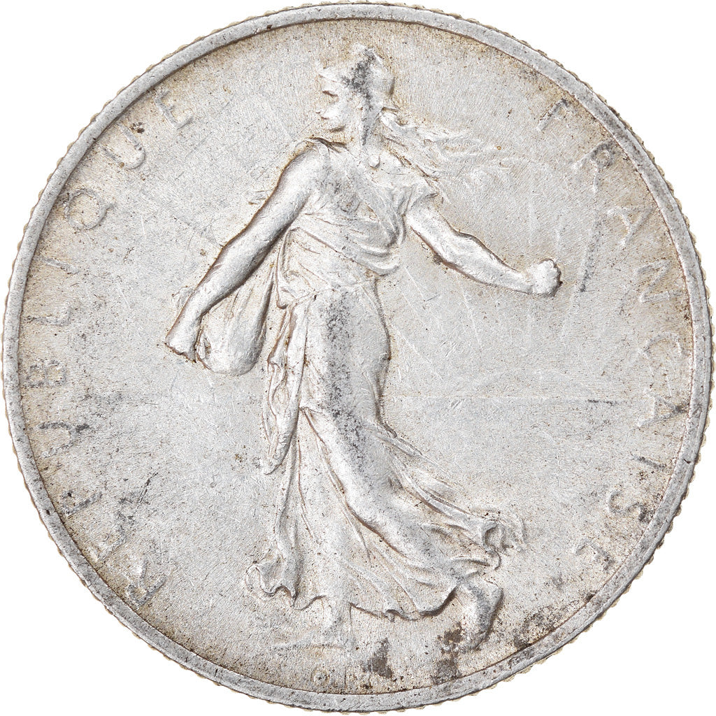Coin, France, Semeuse, 2 Francs, 1914, Castelsarrasin, AU(50-53), Silver
