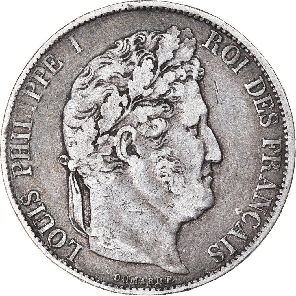 Münze, Frankreich, Louis-Philippe, 5 Francs, 1848, Strasbourg, S+, Silber