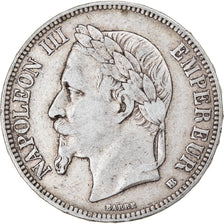 Coin, France, Napoléon III, 5 Francs, 1868, Strasbourg, EF(40-45), Silver