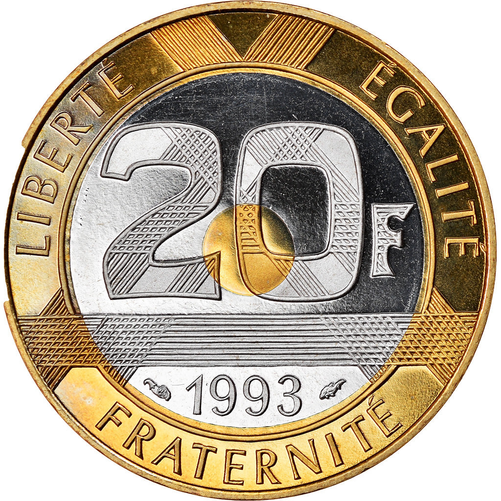 Münze, Frankreich, 20 Francs, 1993, Paris, Proof, UNZ+, Bimetallic