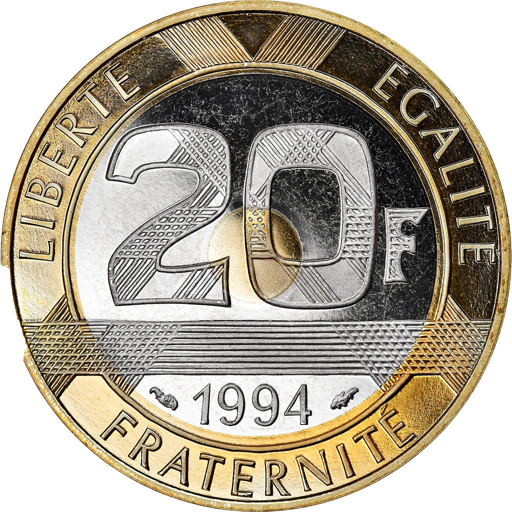 Coin, France, Mont Saint Michel, 20 Francs, 1994, Paris, Proof, MS(64)