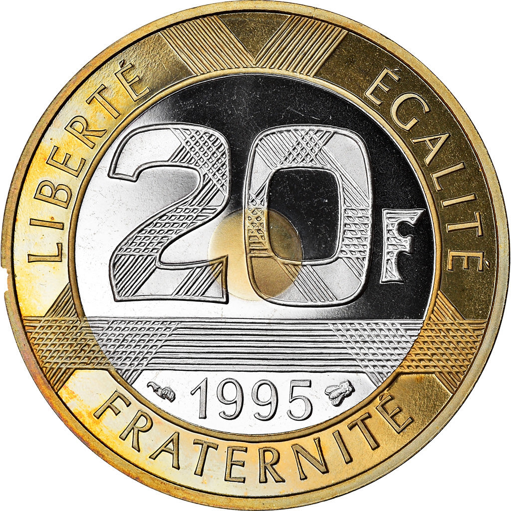 Coin, France, Mont Saint Michel, 20 Francs, 1995, Paris, Proof, MS(64)