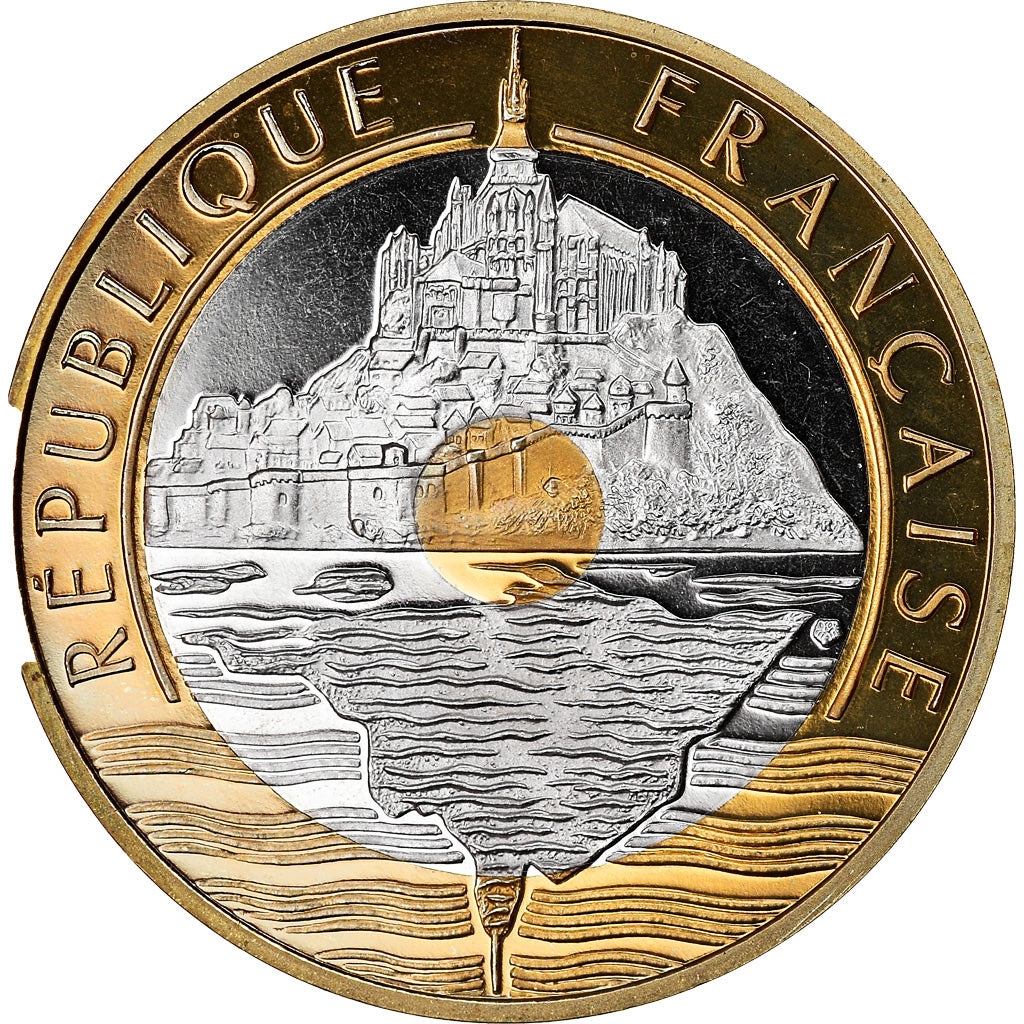 Coin, France, Mont Saint Michel, 20 Francs, 1996, Paris, Proof, MS(64)