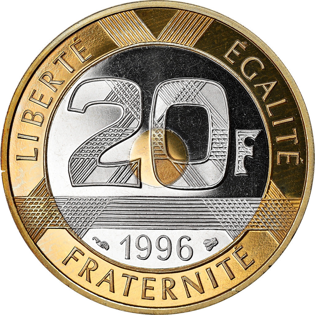 Coin, France, Mont Saint Michel, 20 Francs, 1996, Paris, Proof, MS(64)