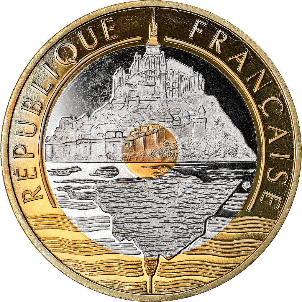Coin, France, Mont Saint Michel, 20 Francs, 1997, Paris, Proof, MS(64)