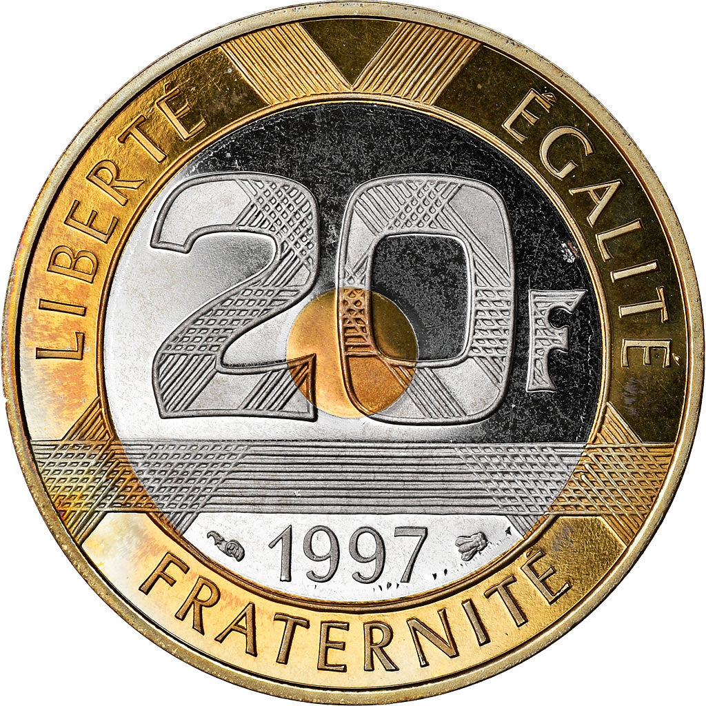 Coin, France, Mont Saint Michel, 20 Francs, 1997, Paris, Proof, MS(64)