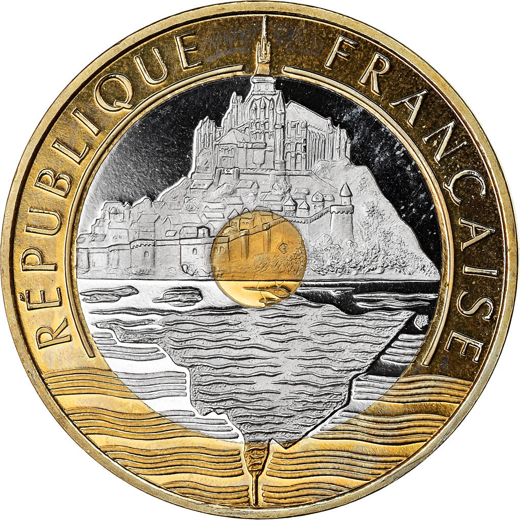 Moneta, Francia, Mont Saint Michel, 20 Francs, 1998, Paris, Proof, SPL+