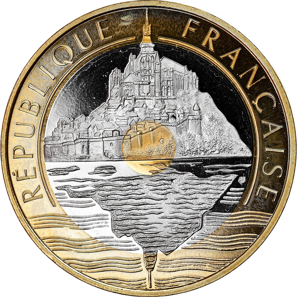 Coin, France, Mont Saint Michel, 20 Francs, 1999, Paris, Proof, MS(64)