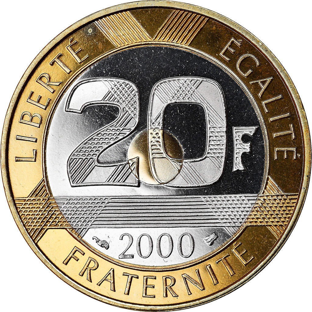 Coin, France, Mont Saint Michel, 20 Francs, 2000, Paris, Proof, MS(64)