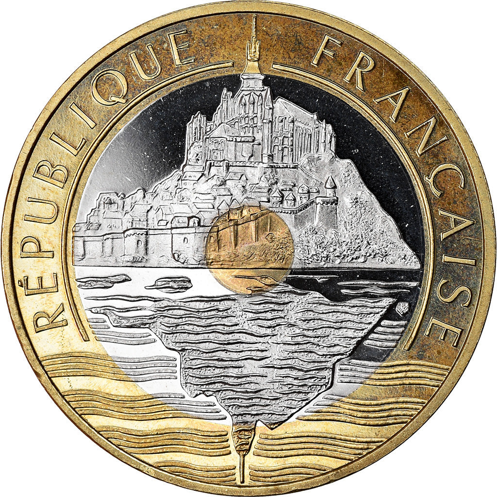 Coin, France, Mont Saint Michel, 20 Francs, 2001, Paris, Proof, MS(64)