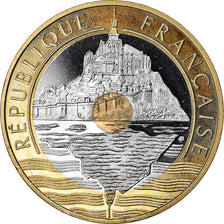 Coin, France, Mont Saint Michel, 20 Francs, 2001, Paris, Proof, MS(64)
