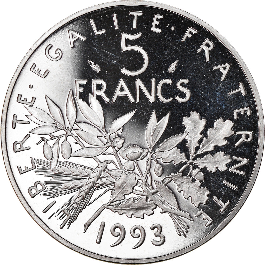 Coin, France, Semeuse, 5 Francs, 1993, Paris, Proof, MS(64), Nickel Clad