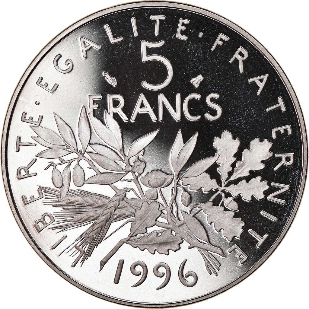 Coin, France, Semeuse, 5 Francs, 1996, Paris, Proof, MS(64), Nickel Clad