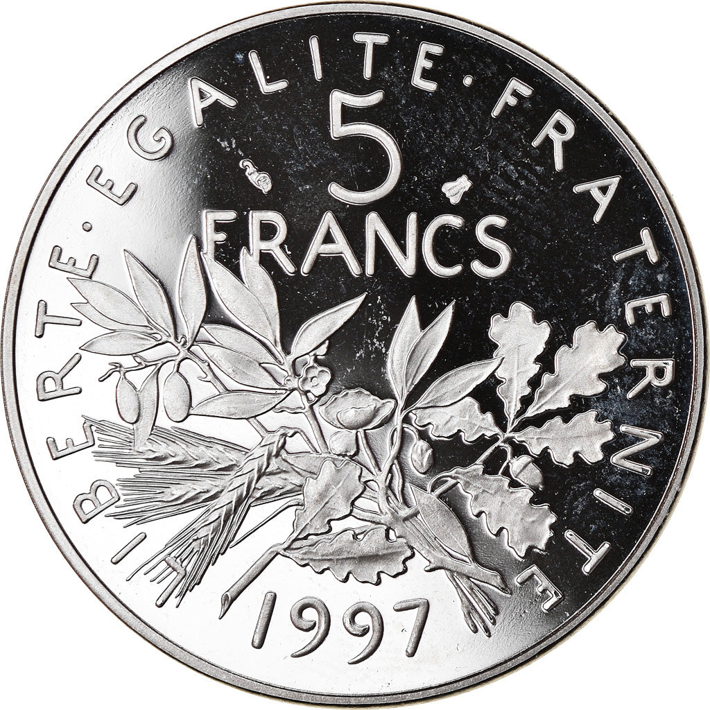 Coin, France, Semeuse, 5 Francs, 1997, Paris, Proof, MS(64), Nickel Clad