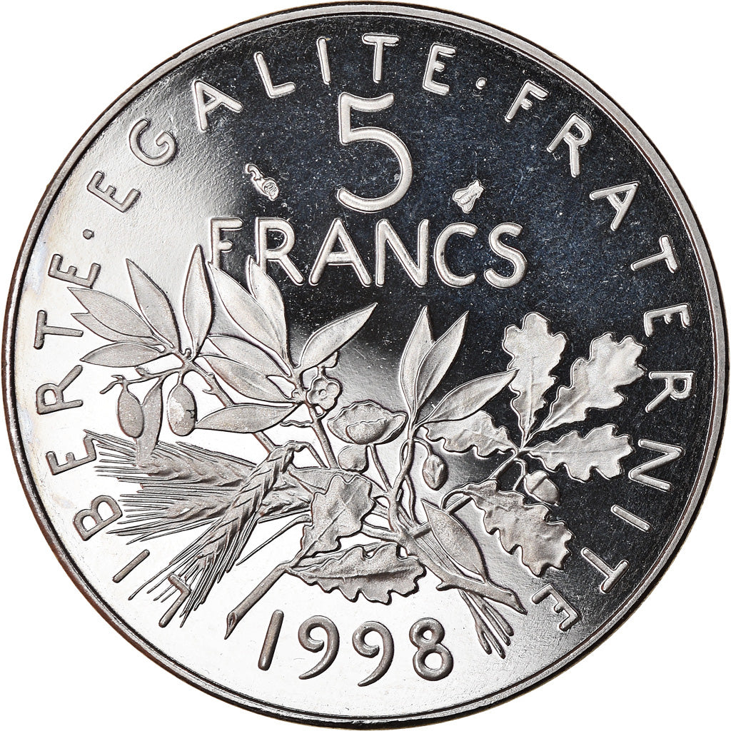 Coin, France, Semeuse, 5 Francs, 1998, Paris, Proof, MS(64), Nickel Clad