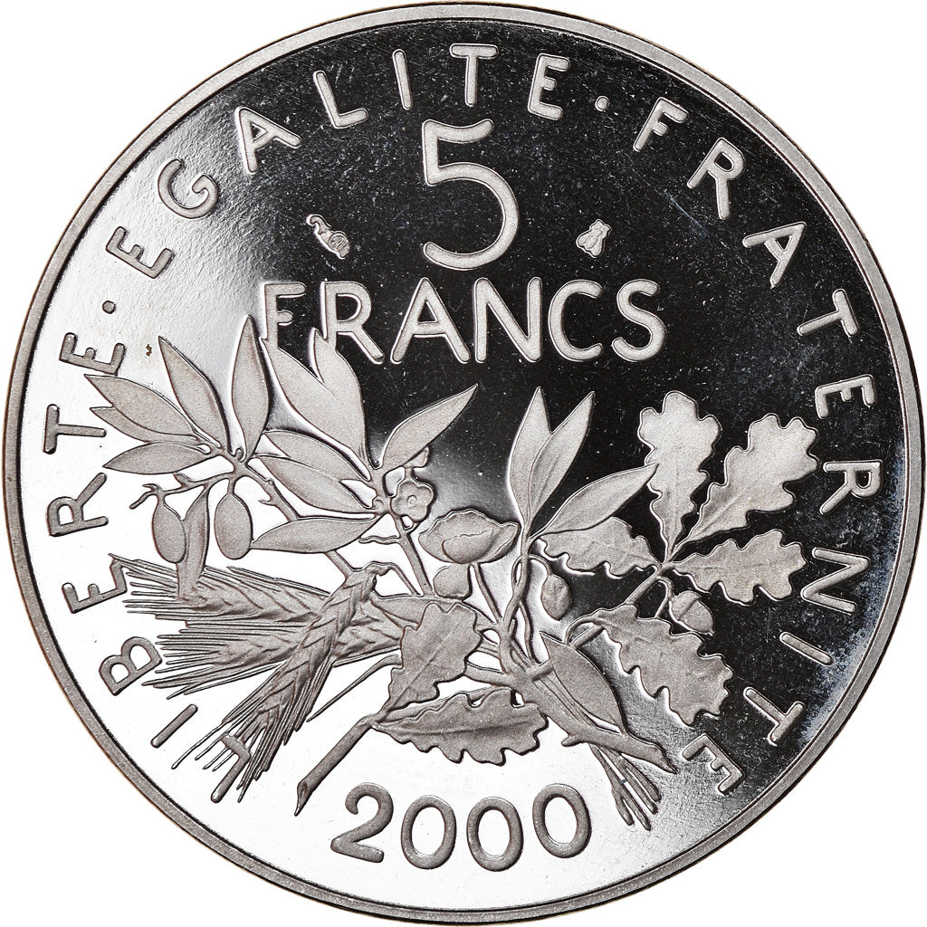 Coin, France, Semeuse, 5 Francs, 2000, Paris, Proof, MS(64), Nickel Clad