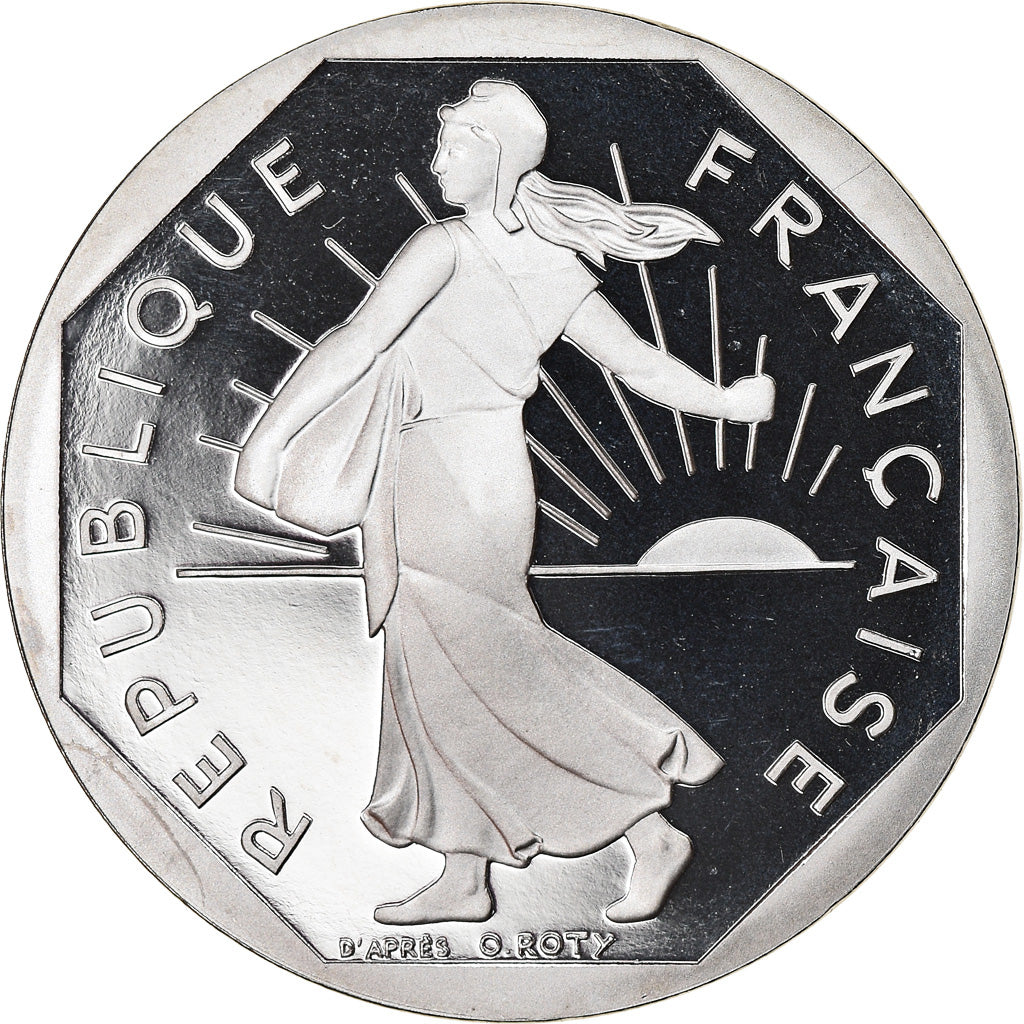 Moeda, França, Semeuse, 2 Francs, 1995, Paris, Proof, MS(64), Níquel