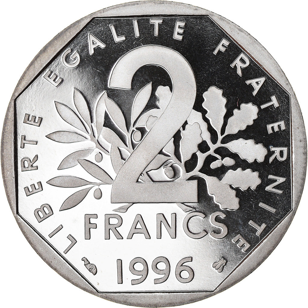 Coin, France, Semeuse, 2 Francs, 1996, Paris, Proof, MS(64), Nickel, KM:942.2