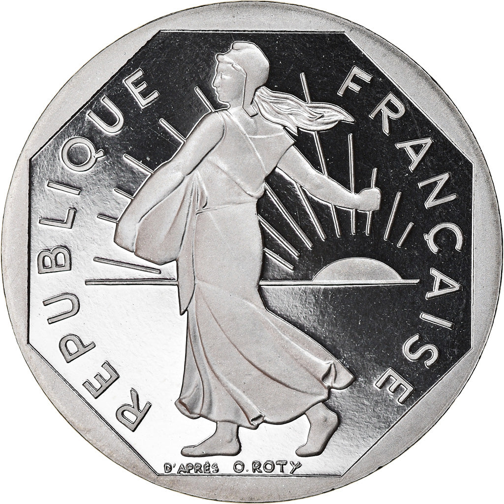 Moeda, França, Semeuse, 2 Francs, 2000, Paris, Proof, MS(64), Níquel