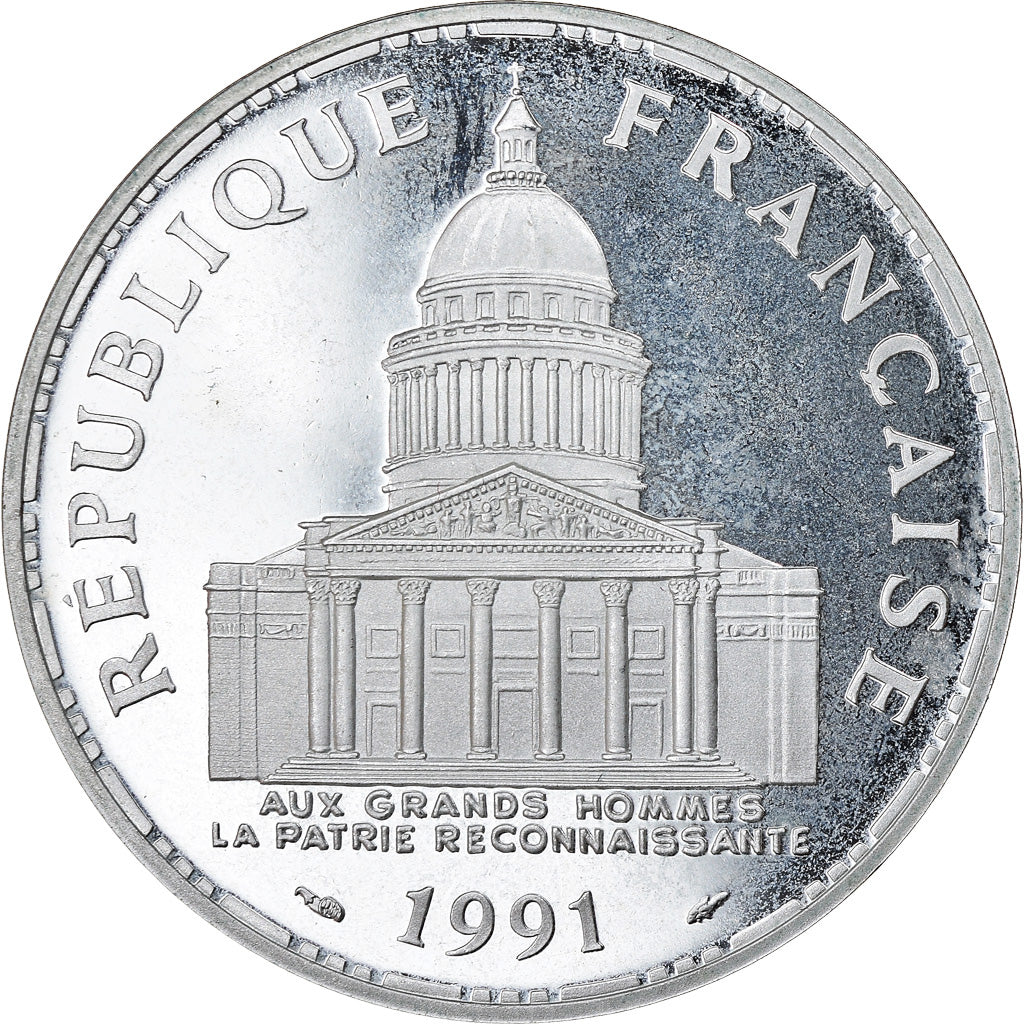 Coin, France, Panthéon, 100 Francs, 1991, Paris, Proof, MS(64), Silver
