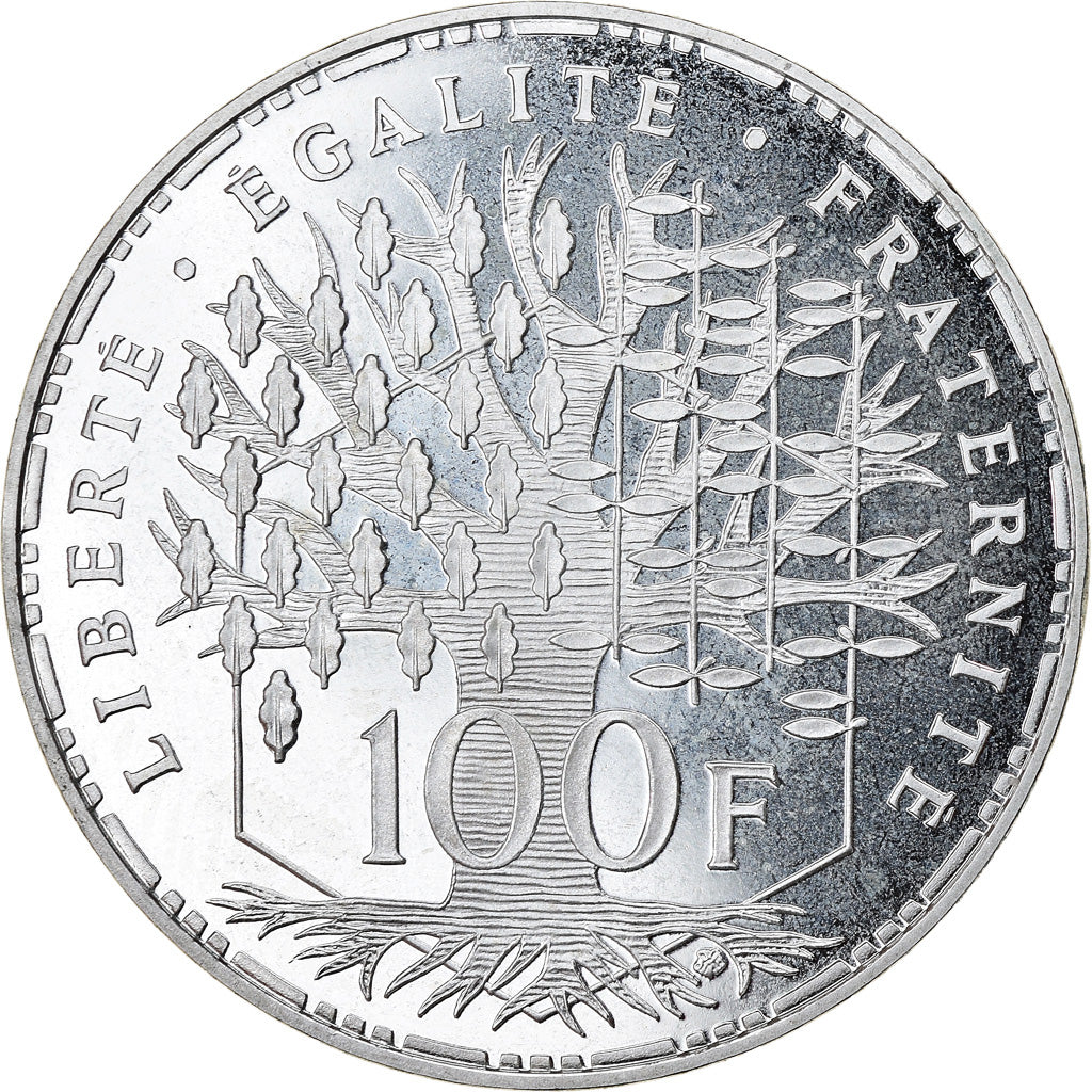 Coin, France, Panthéon, 100 Francs, 1991, Paris, Proof, MS(64), Silver