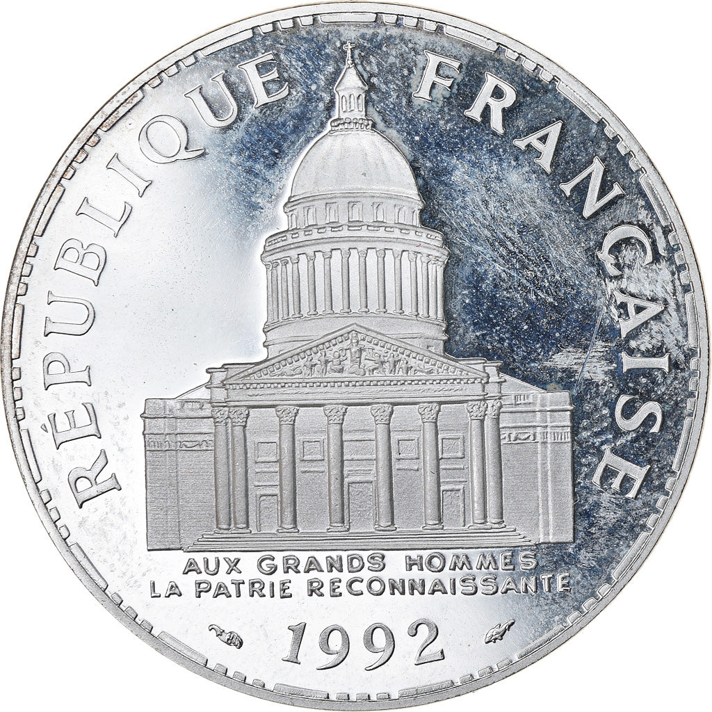 Coin, France, Panthéon, 100 Francs, 1992, Paris, Proof, MS(64), Silver