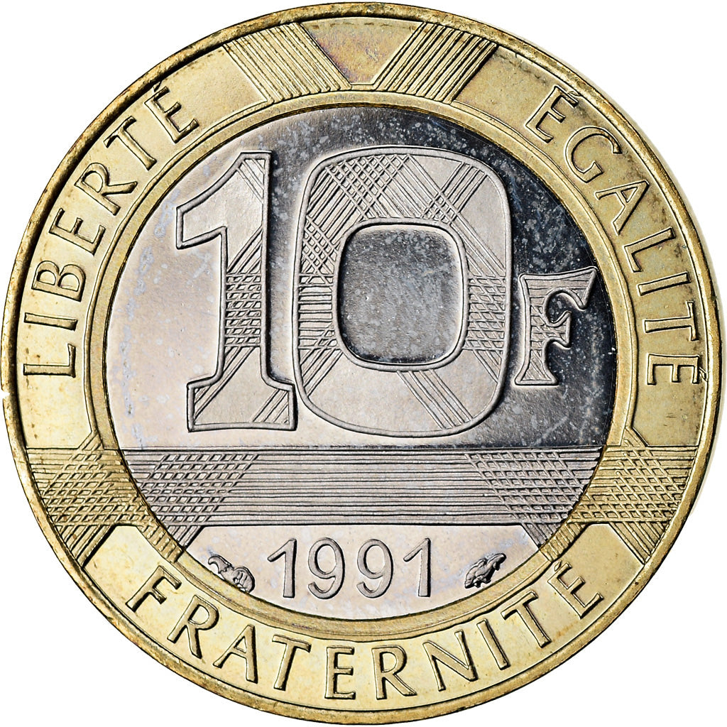 Moneta, Francja, Génie, 10 Francs, 1991, Paris, Proof, MS(64), Aluminium-Brąz