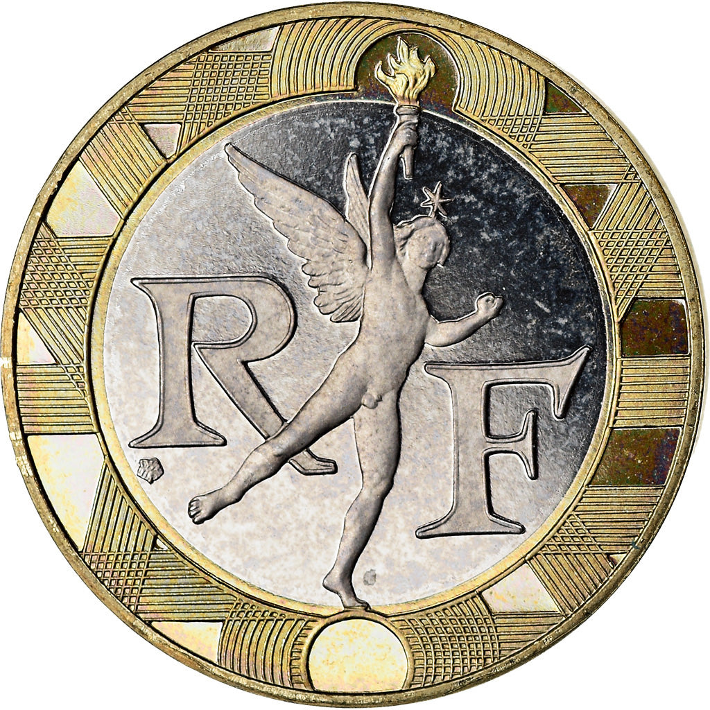 Coin, France, Génie, 10 Francs, 1997, Paris, Proof, MS(64), Aluminum-Bronze