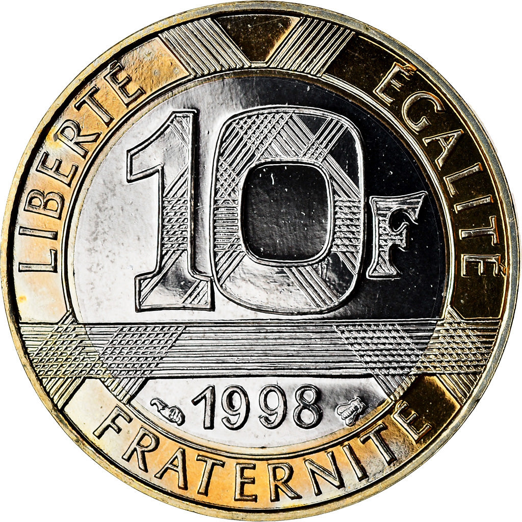 Coin, France, Génie, 10 Francs, 1998, Paris, Proof, MS(64), Aluminum-Bronze