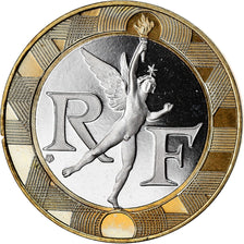 Coin, France, Génie, 10 Francs, 1999, Paris, Proof, MS(64), Aluminum-Bronze