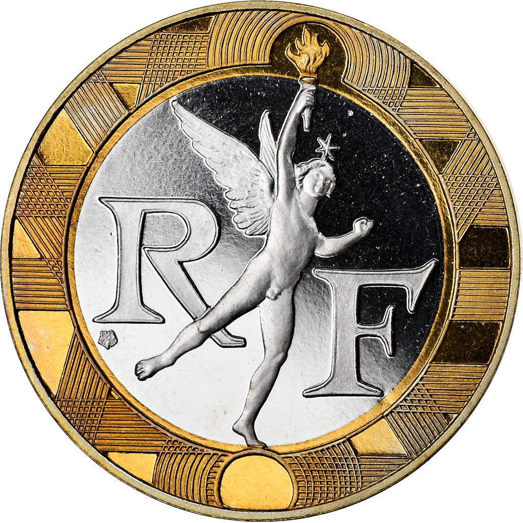 Coin, France, Génie, 10 Francs, 2000, Paris, Proof, MS(64), Aluminum-Bronze