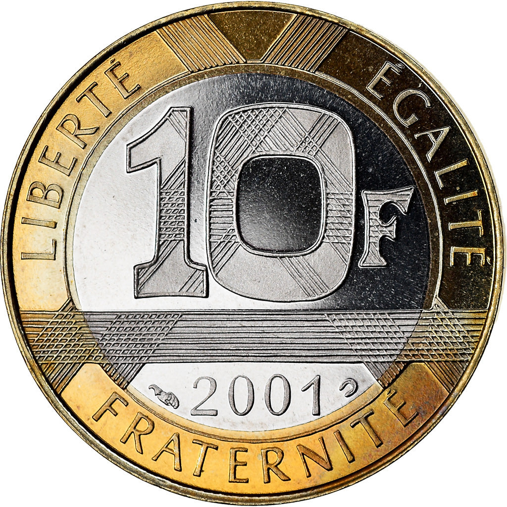 Coin, France, Génie, 10 Francs, 2001, Paris, Proof, MS(64), Aluminum-Bronze