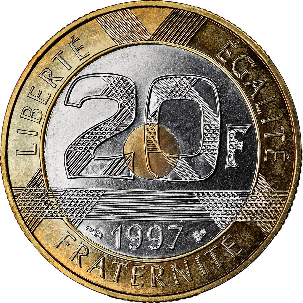 Coin, France, Mont Saint Michel, 20 Francs, 1997, Paris, Proof, MS(64)