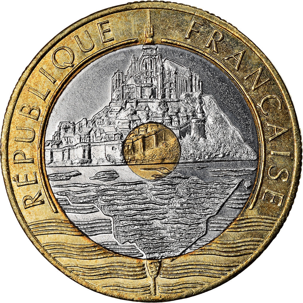 Munten, Frankrijk, 20 Francs, 1992, Paris, 4 series of streaks, PR+, Bimetallic
