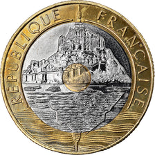 Coin, France, Mont Saint Michel, 20 Francs, 1992, Medal alignment, MS(64)