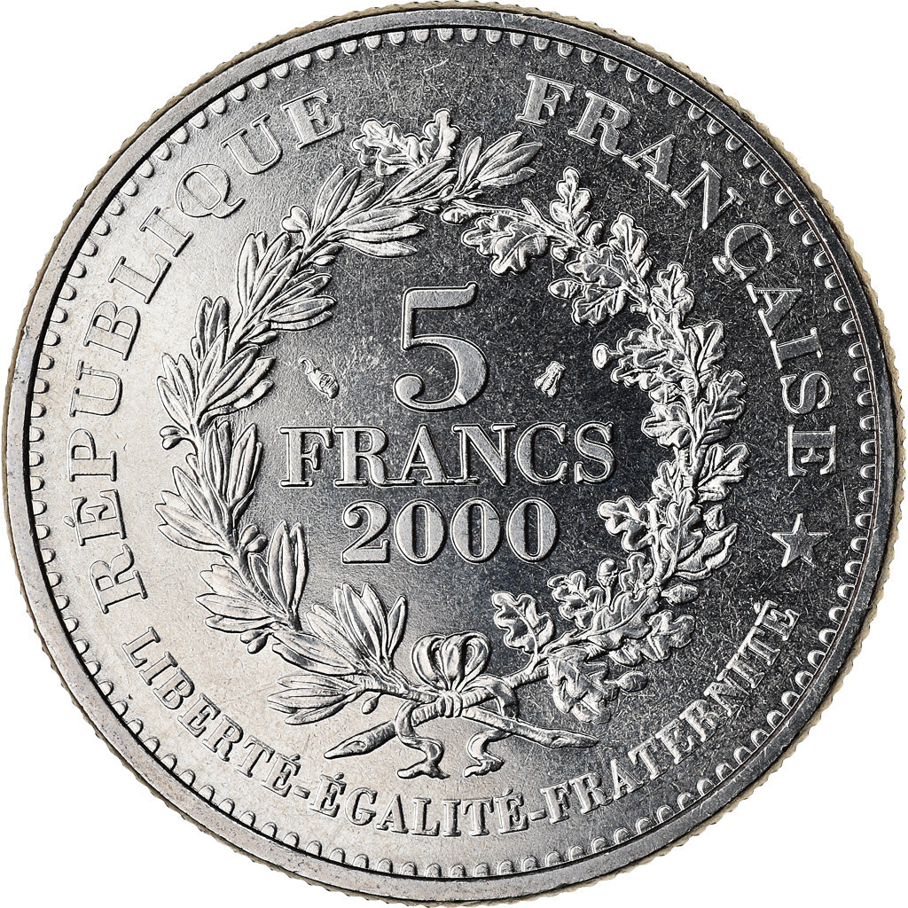 Coin, France, Écu de Saint Louis, 5 Francs, 2000, Paris, MS(64), Copper-Nickel