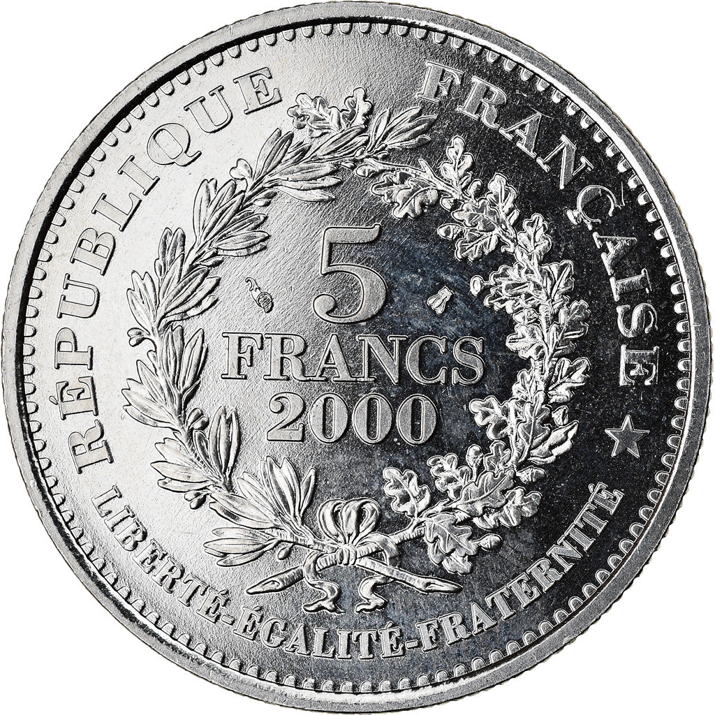 Coin, France, Franc à cheval, 5 Francs, 2000, Paris, MS(64), Copper-Nickel
